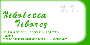 nikoletta tiborcz business card